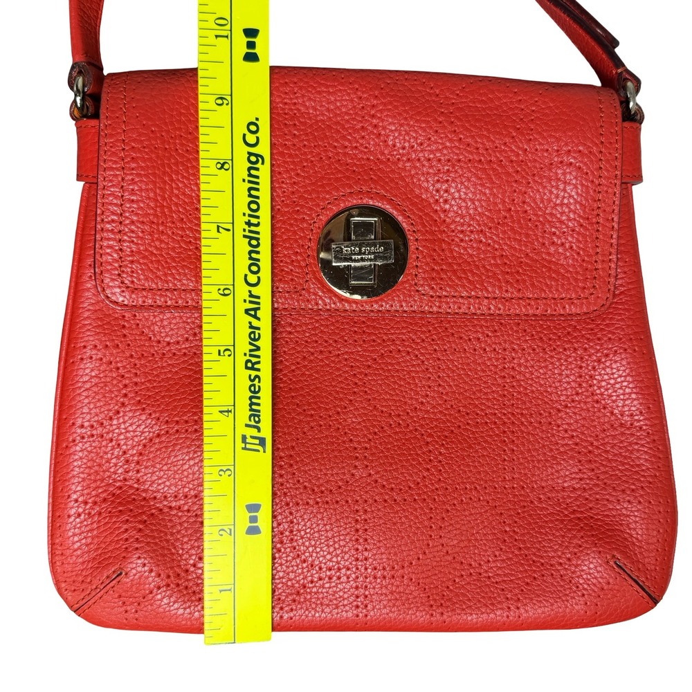 Kate Spade New York Street Noel Double Vanessa Red Leather Crossbody Bag Purse - Picture 14 of 14